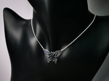 Collar de Mariposa Origami de Plata .925